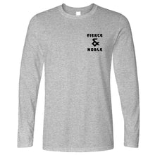 Load image into Gallery viewer, Heather Grey Fierce &amp; Noble Logo Long Sleeve
