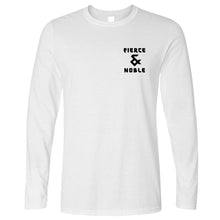 Load image into Gallery viewer, White Fierce &amp; Noble Logo Long Sleeve

