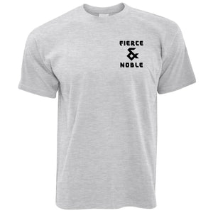 Heather Grey Fierce & Noble Logo T Shirt