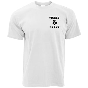 White Fierce & Noble Logo T Shirt