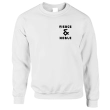 Load image into Gallery viewer, White Fierce &amp; Noble Logo Jumper
