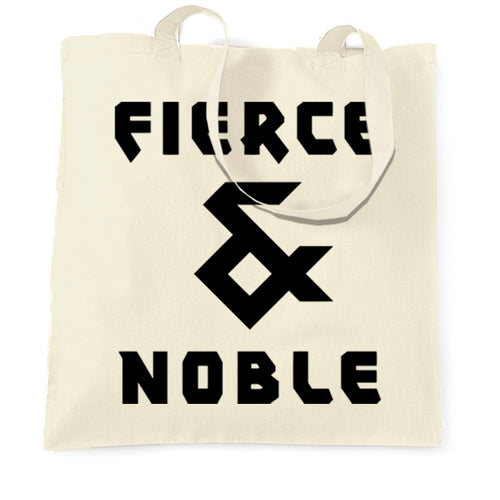 Natural Fierce & Noble Logo Tote Bag