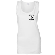 Load image into Gallery viewer, White Fierce &amp; Noble Logo Ladies Vest
