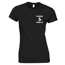 Load image into Gallery viewer, Black Fierce &amp; Noble Logo Womens T Shirt
