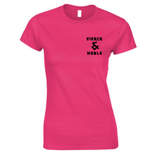 Load image into Gallery viewer, Pink Fierce &amp; Noble Logo Womens T Shirt
